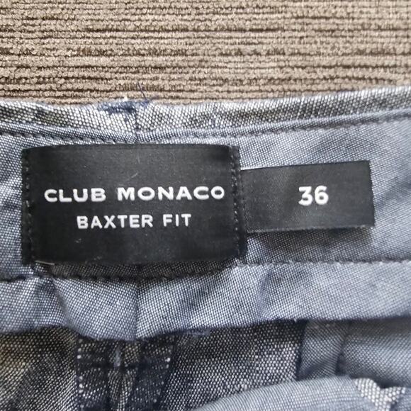 NWT Club Monaco Men's Blue Baxter Slim-Fit Chambray Shorts Size 36 - Picture 7 of 9